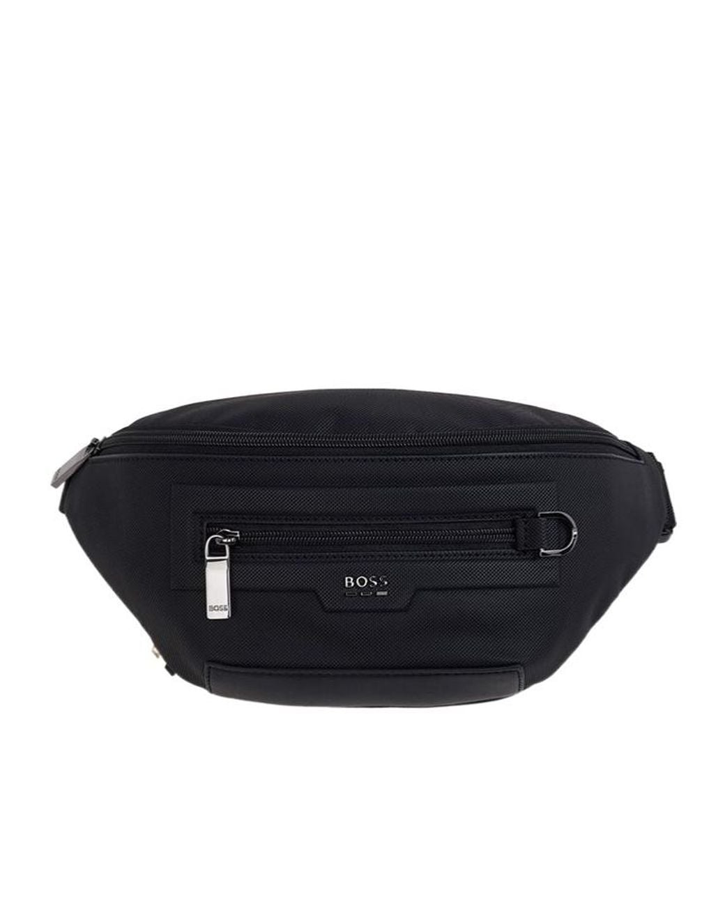 Boss Black Zip Belt Bag for men