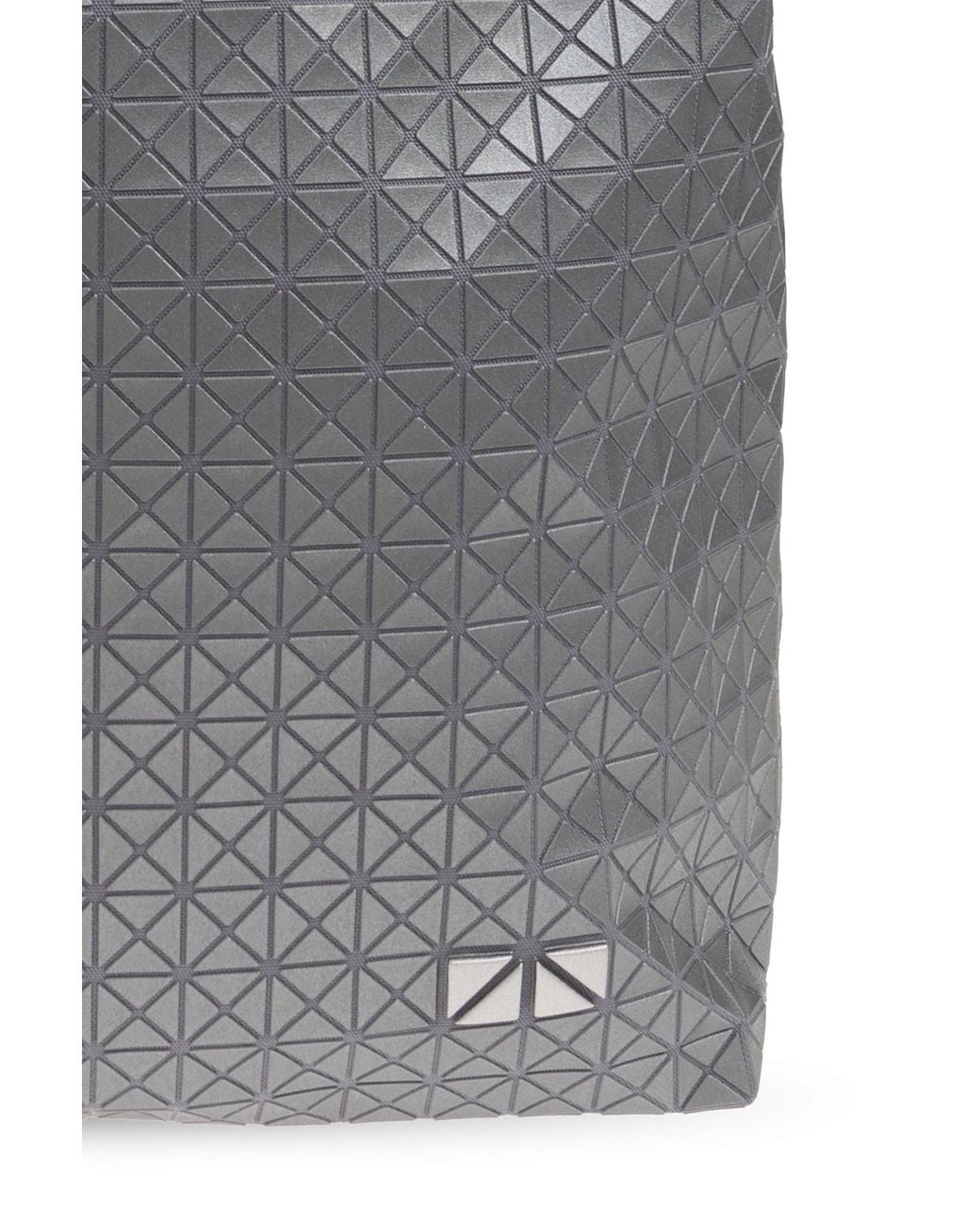 Issey Miyake Gray Geometric-Pattern Tote Bag for men