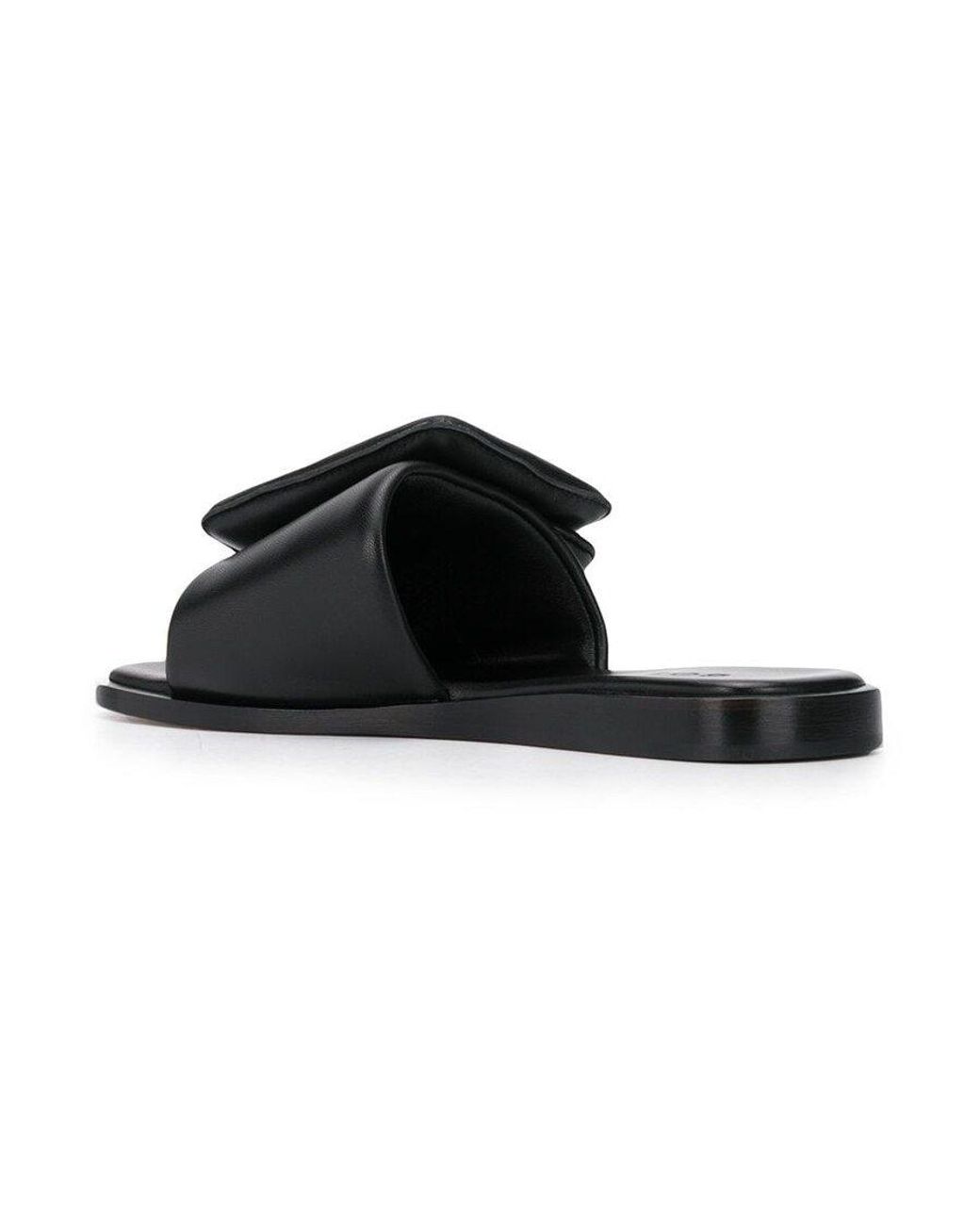 Boyy Black Puffy Sandal