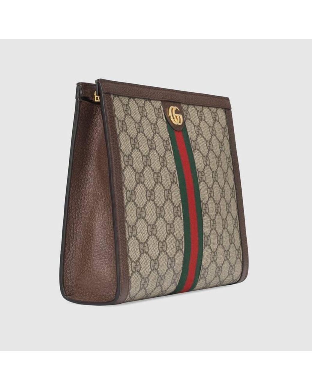 Gucci Metallic Ophidia Monogrammed Pouch