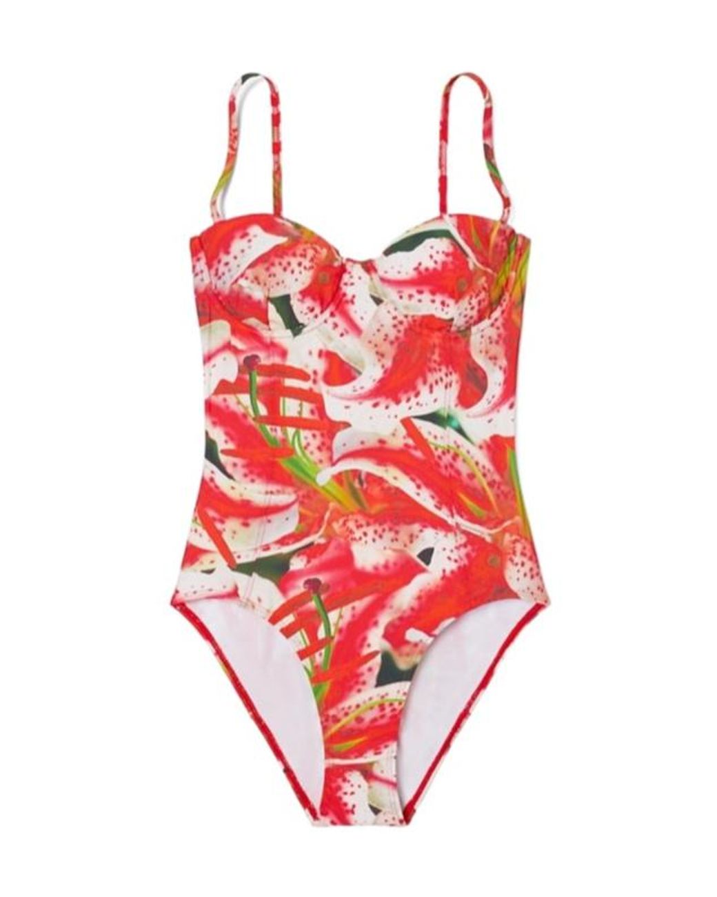 Tory Burch Red Floral-Print Swimsuit