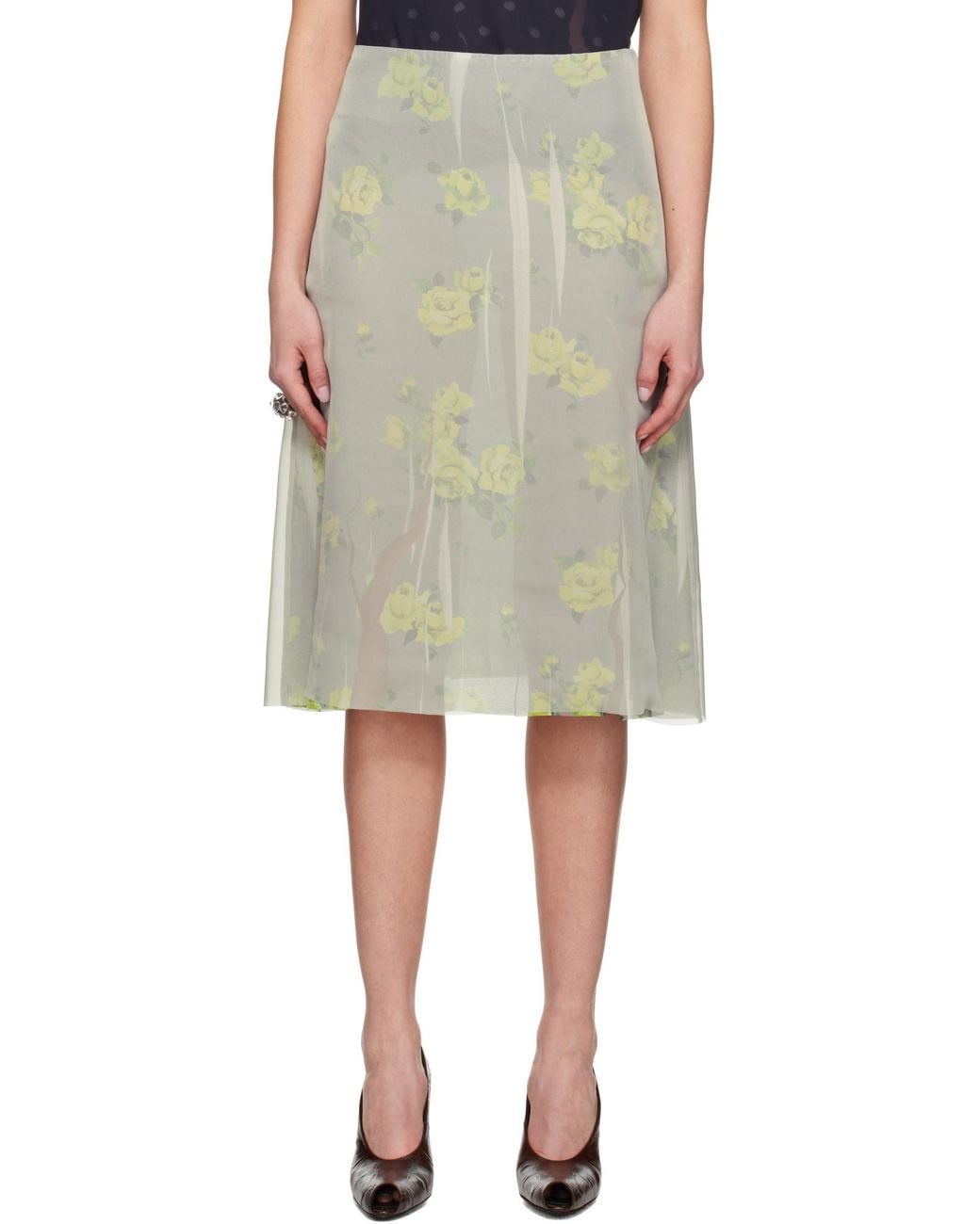 Acne Gray Pattern Skirt