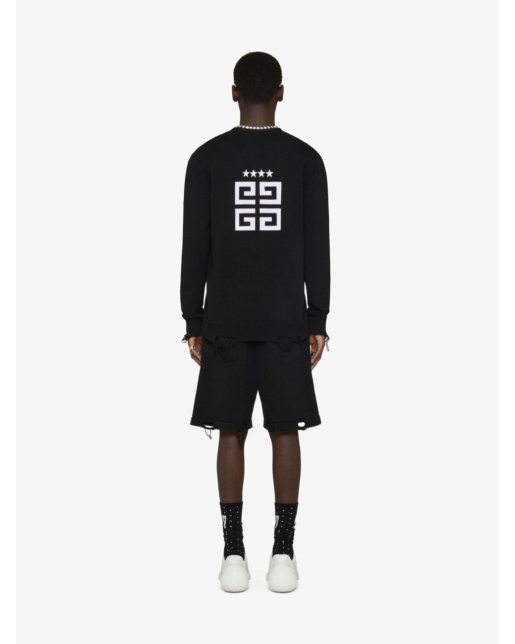 Givenchy Black 4G Stars Bermuda Shorts for men