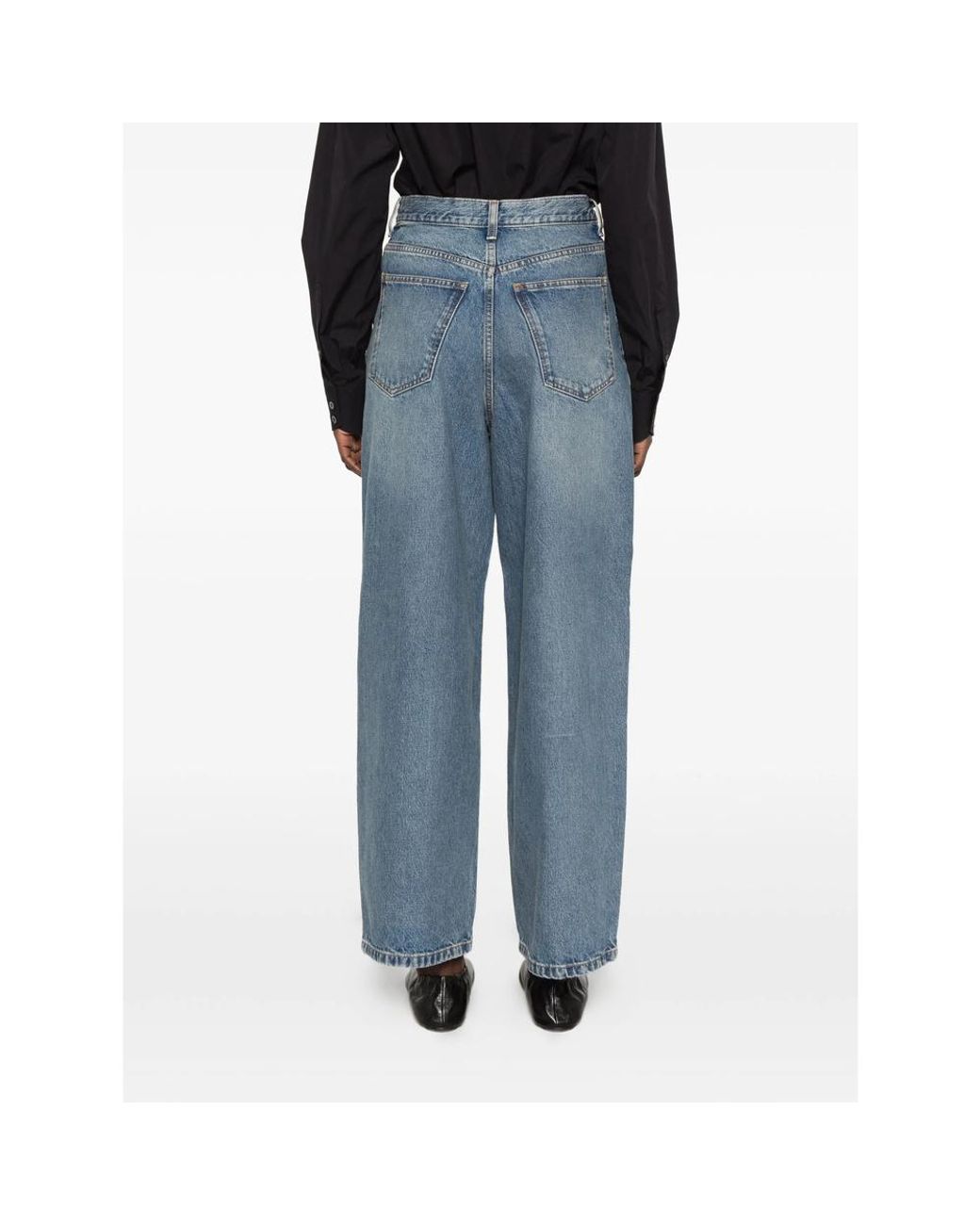 Frankie Shop Blue Jeans With Belt Loops