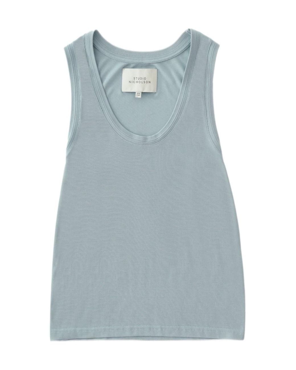 Studio Nicholson Blue Crew Neck Vest