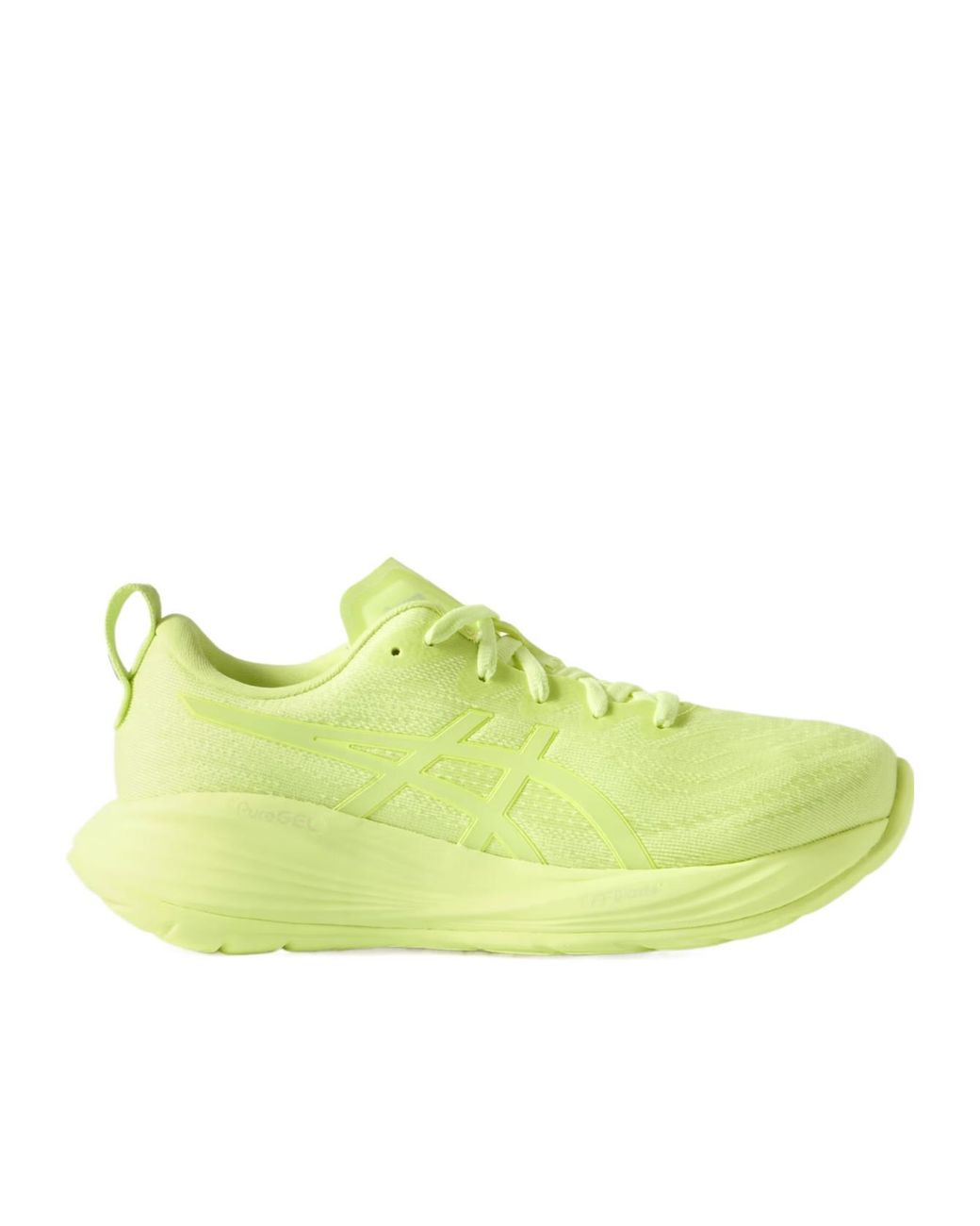 Asics Yellow Fluorescent Thick-Sole Running Shoes