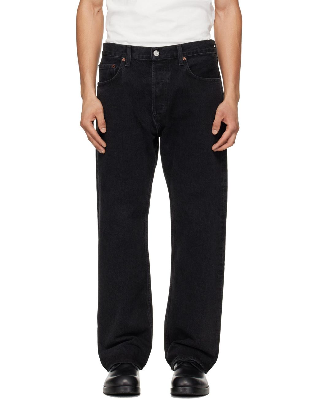 Agolde Black Magnus Straight-Leg Jeans for men