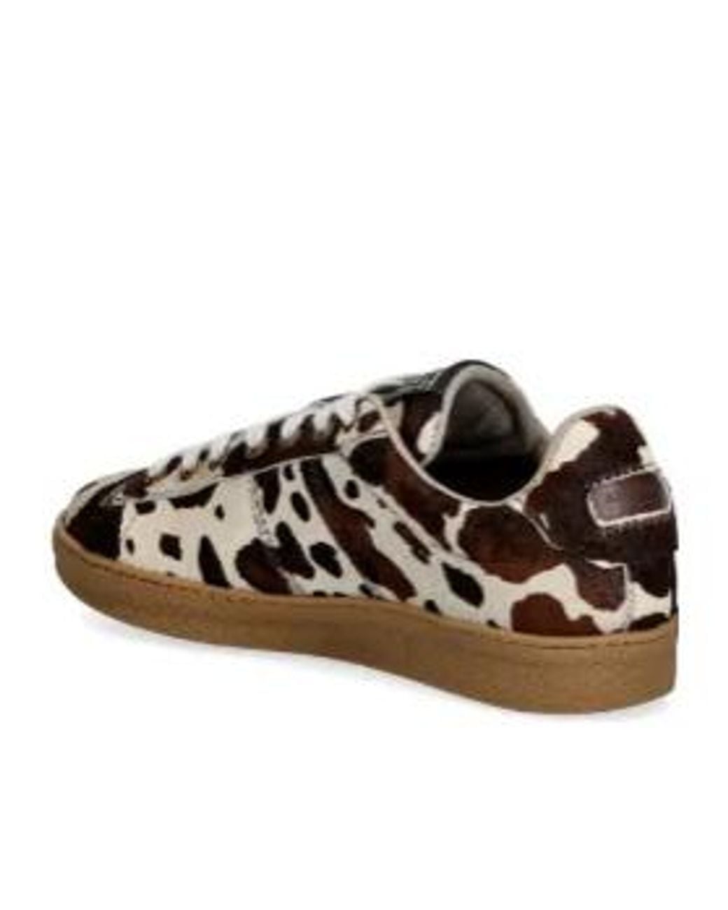 AllSaints Brown Cowhide Print Sneakers