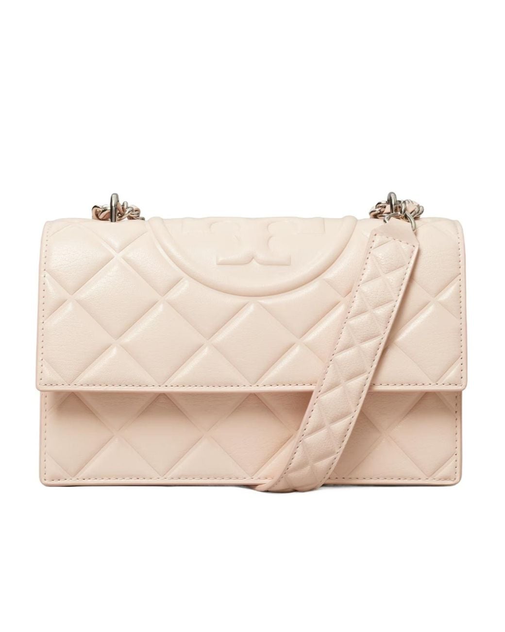 Tory Burch Natural Small Fleming Convertible Shoulder Bag