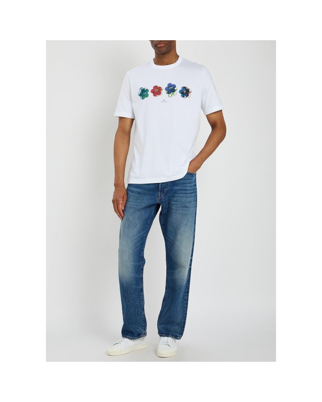 Paul Smith White Cotton Short-Sleeve T-Shirt for men