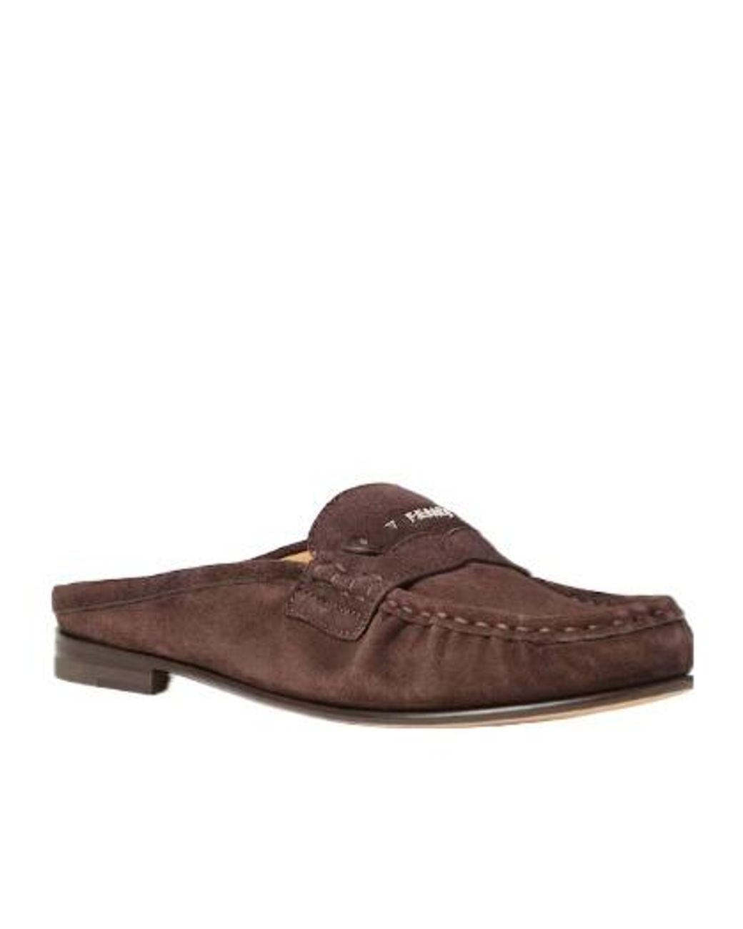 Fendi Brown Dark Suede Sabots