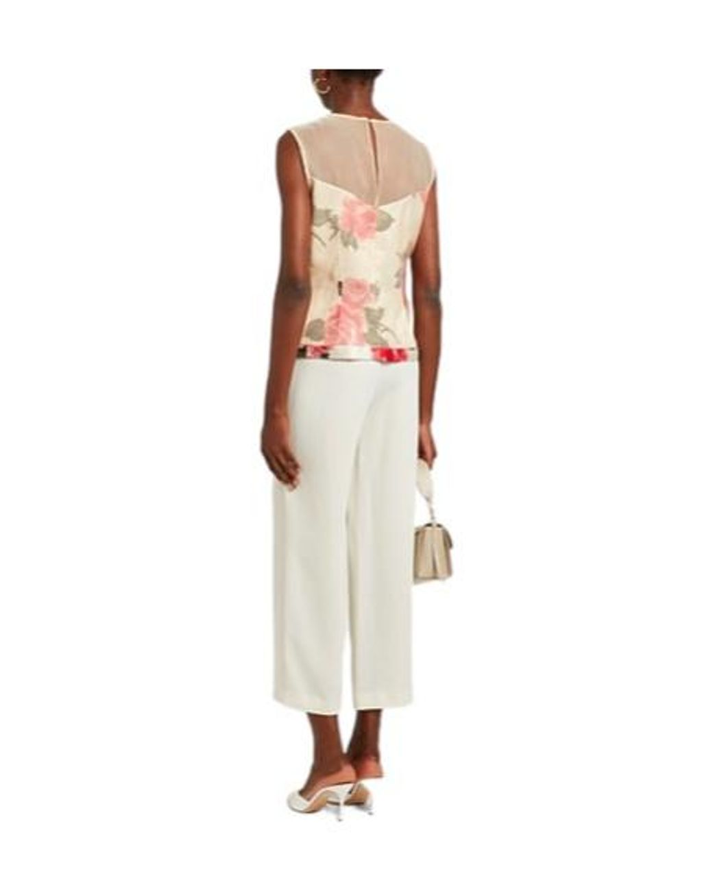 Maison Margiela Natural Flower-Shaped Sleeveless Top