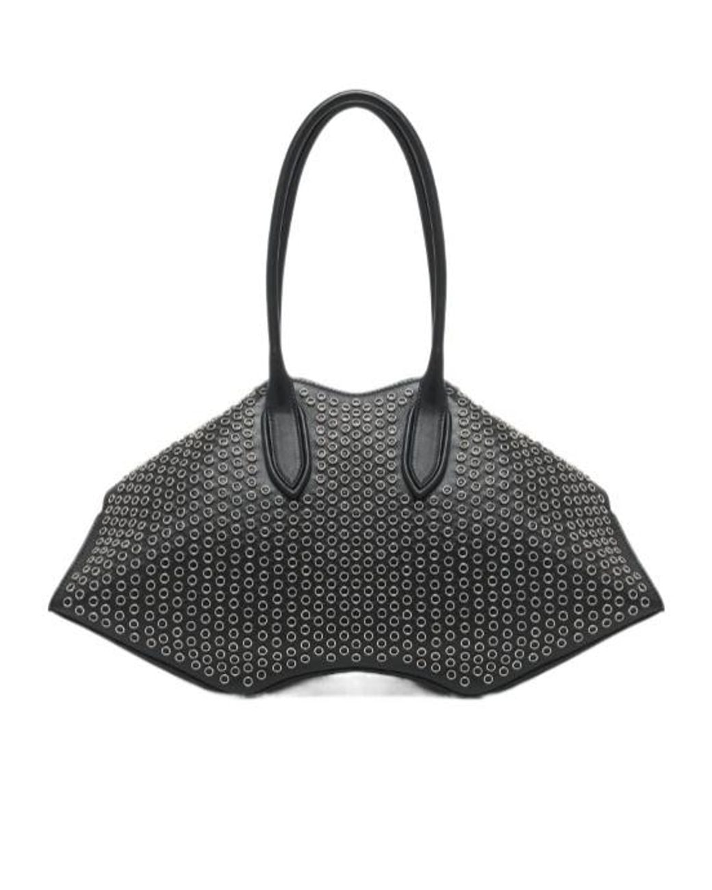 McQueen Black Manta Shoulder Bag