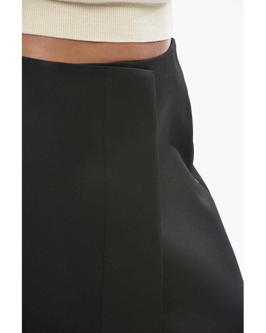 Max Mara Black Biada A-Line Midi Skirt