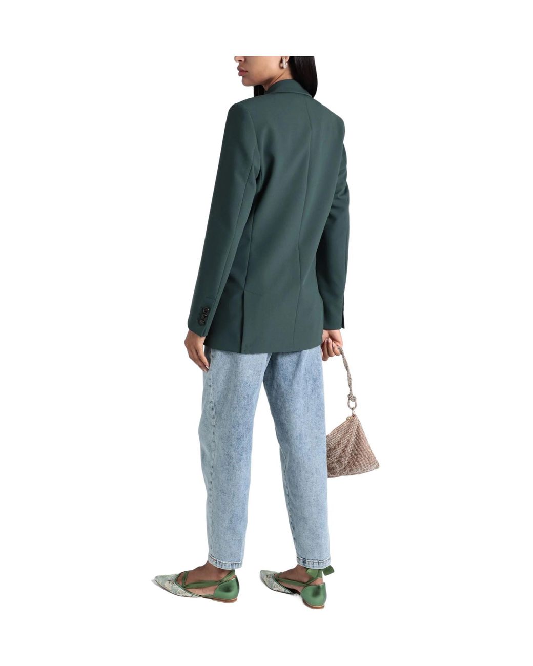 MAX&Co. Green Solid Color Double- Suit