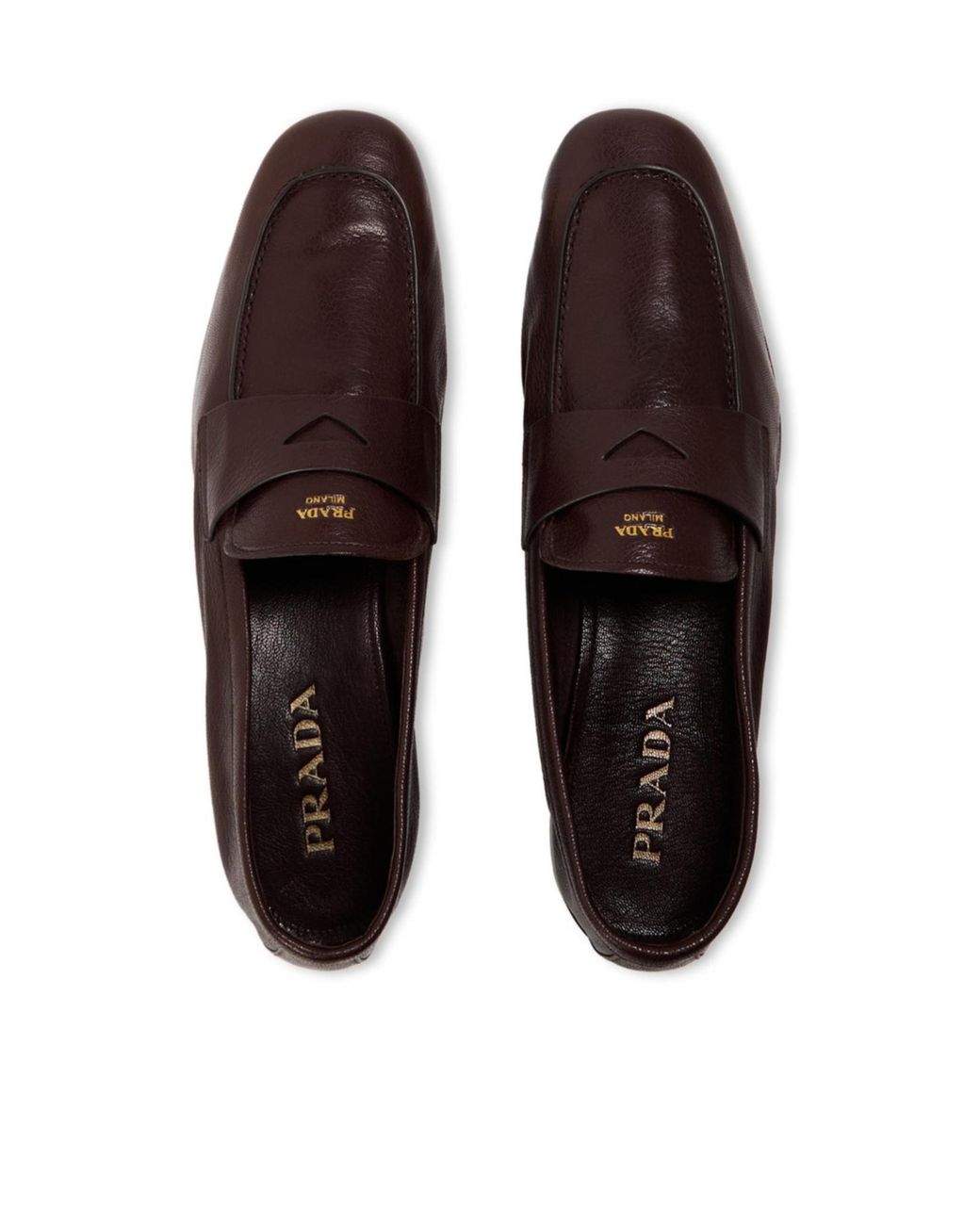 Prada Brown Logo Loafers for men