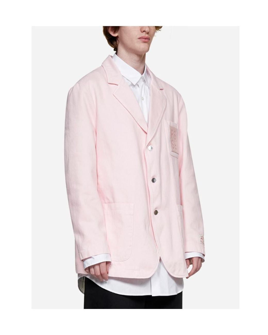 Raf Simons Pink Emblem Detail Jacket for men