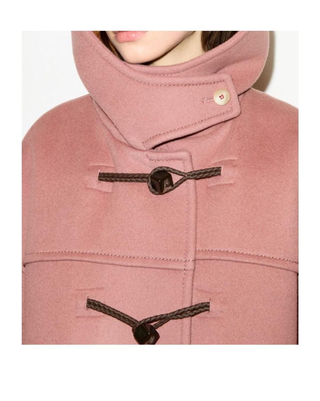 MAX&Co. Pink Wool-Blend Duffel Coat