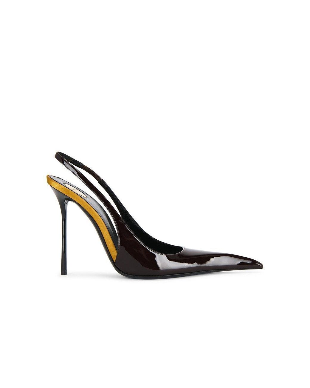 Saint Laurent Black Amalia Slingback Pump