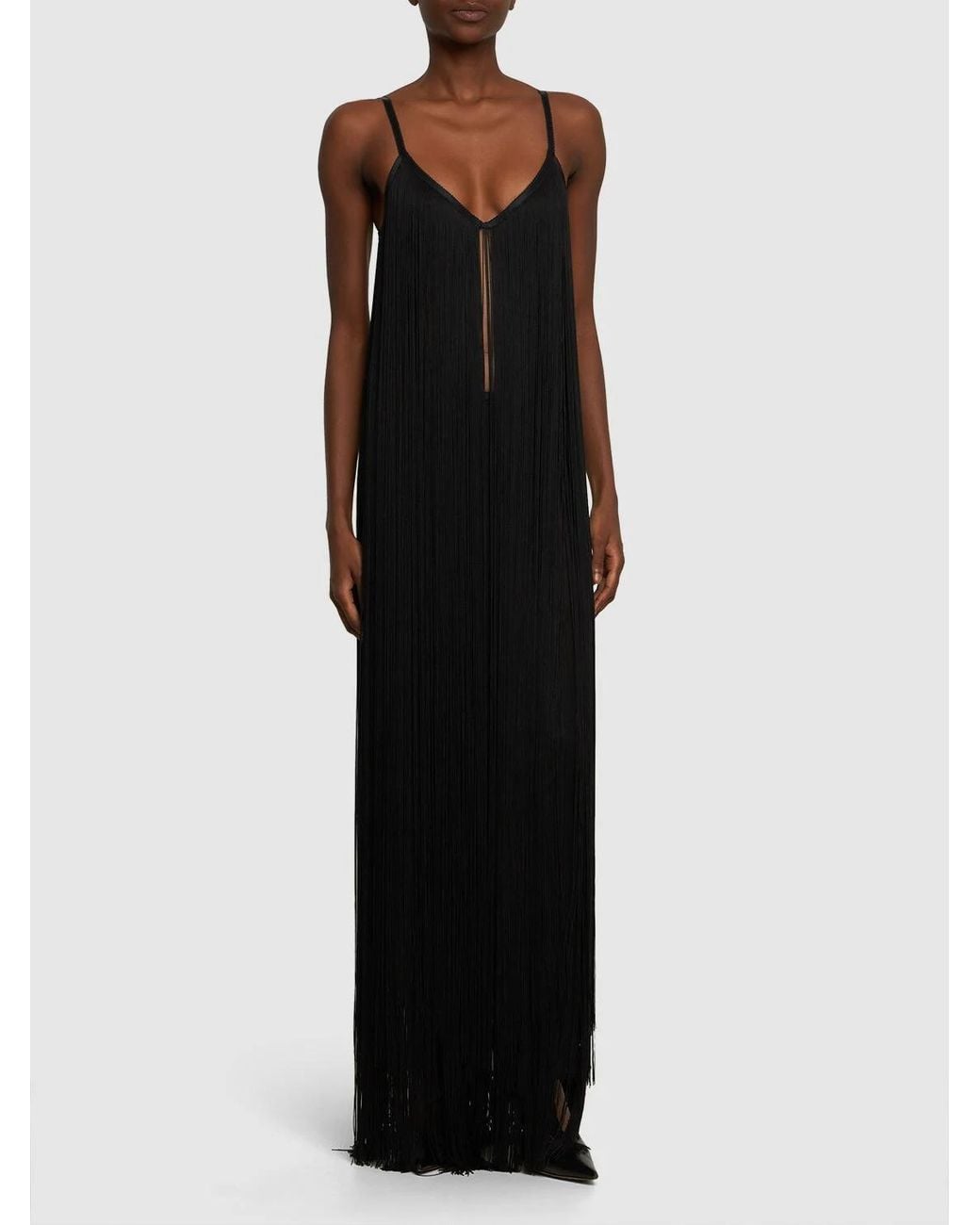 Alexander Wang Black Tassel Mesh Dress