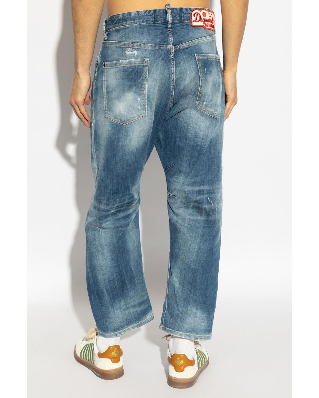 DSquared² Blue Distressed Washed Jeans for men