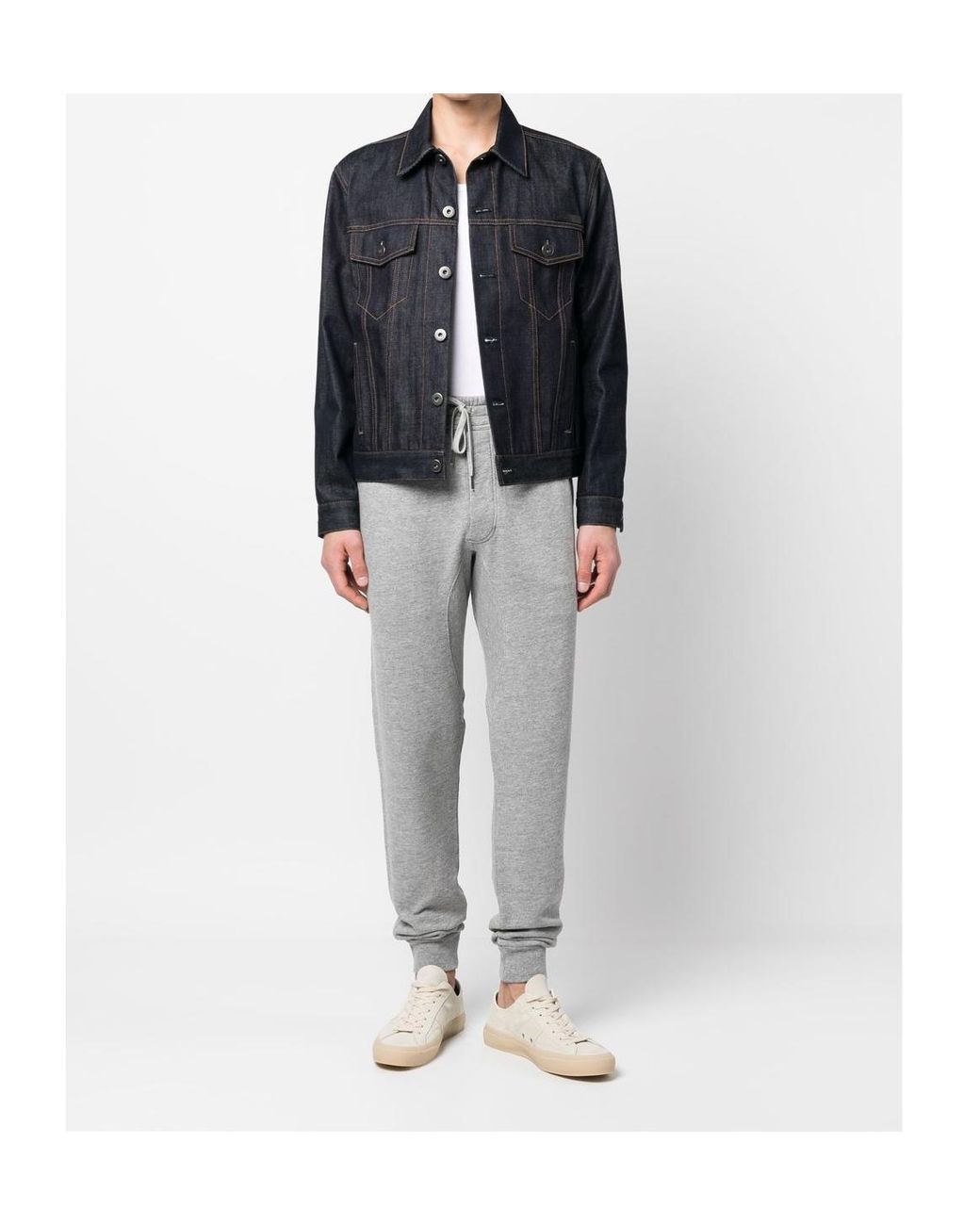 Tom Ford Gray Drawstring-Fastening Track Pants for men