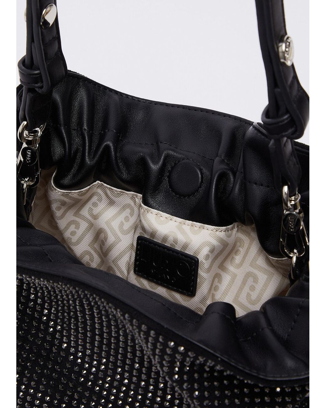 Liu Jo Black Embellished Clutch Bag
