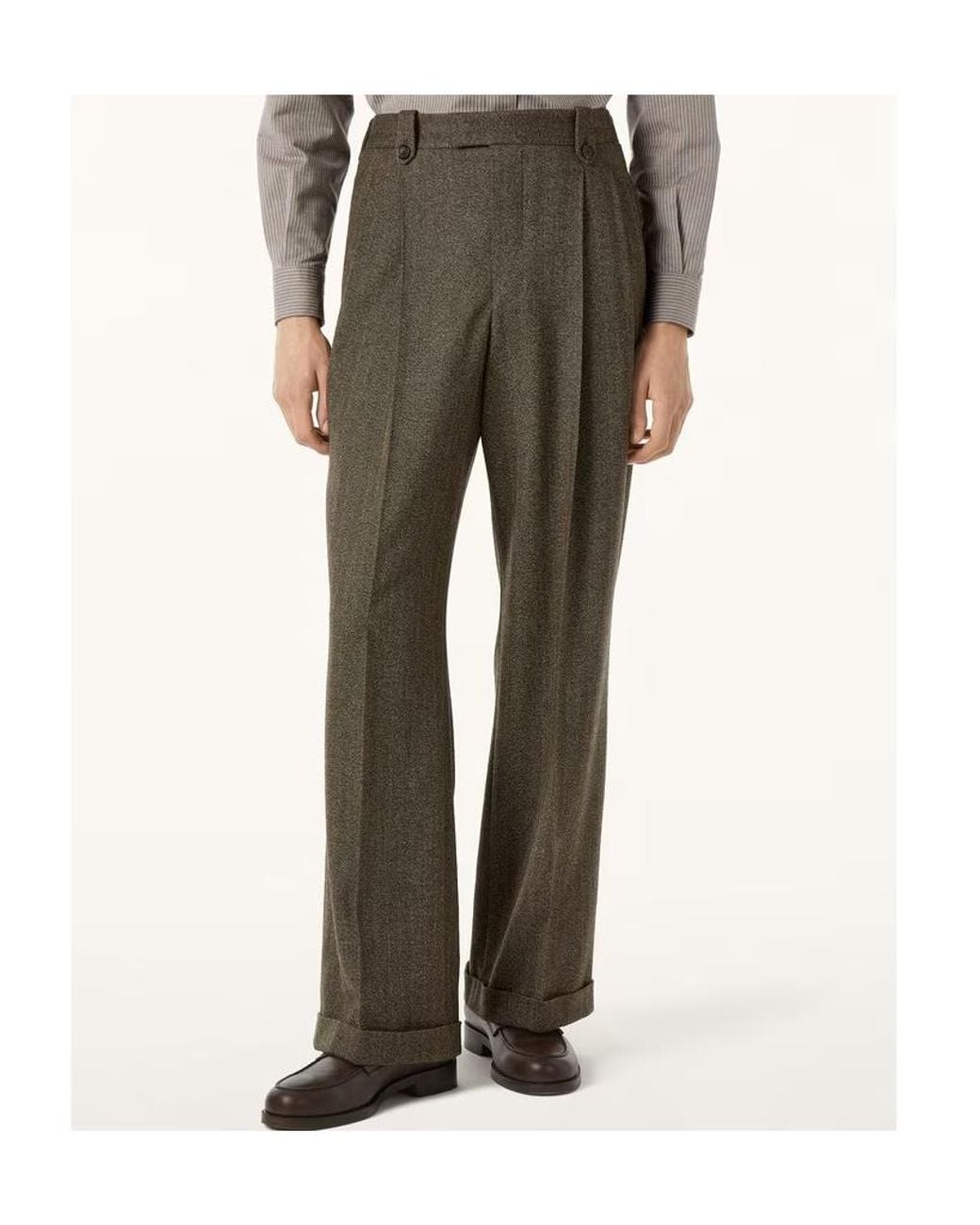 Loro Piana Green Helmond Trousers for men