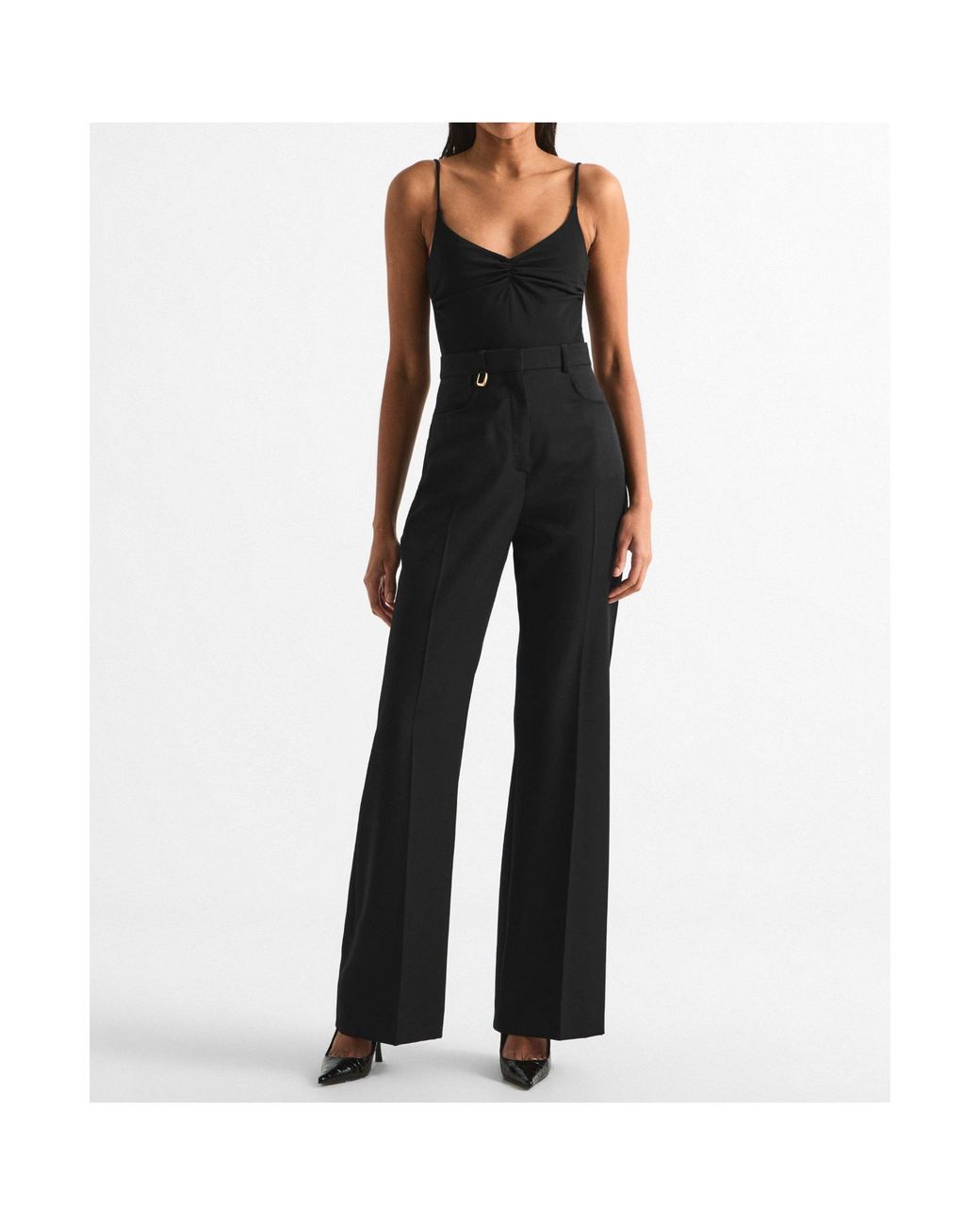 Jacquemus Black Thin-Strap One-Piece Swimsuit