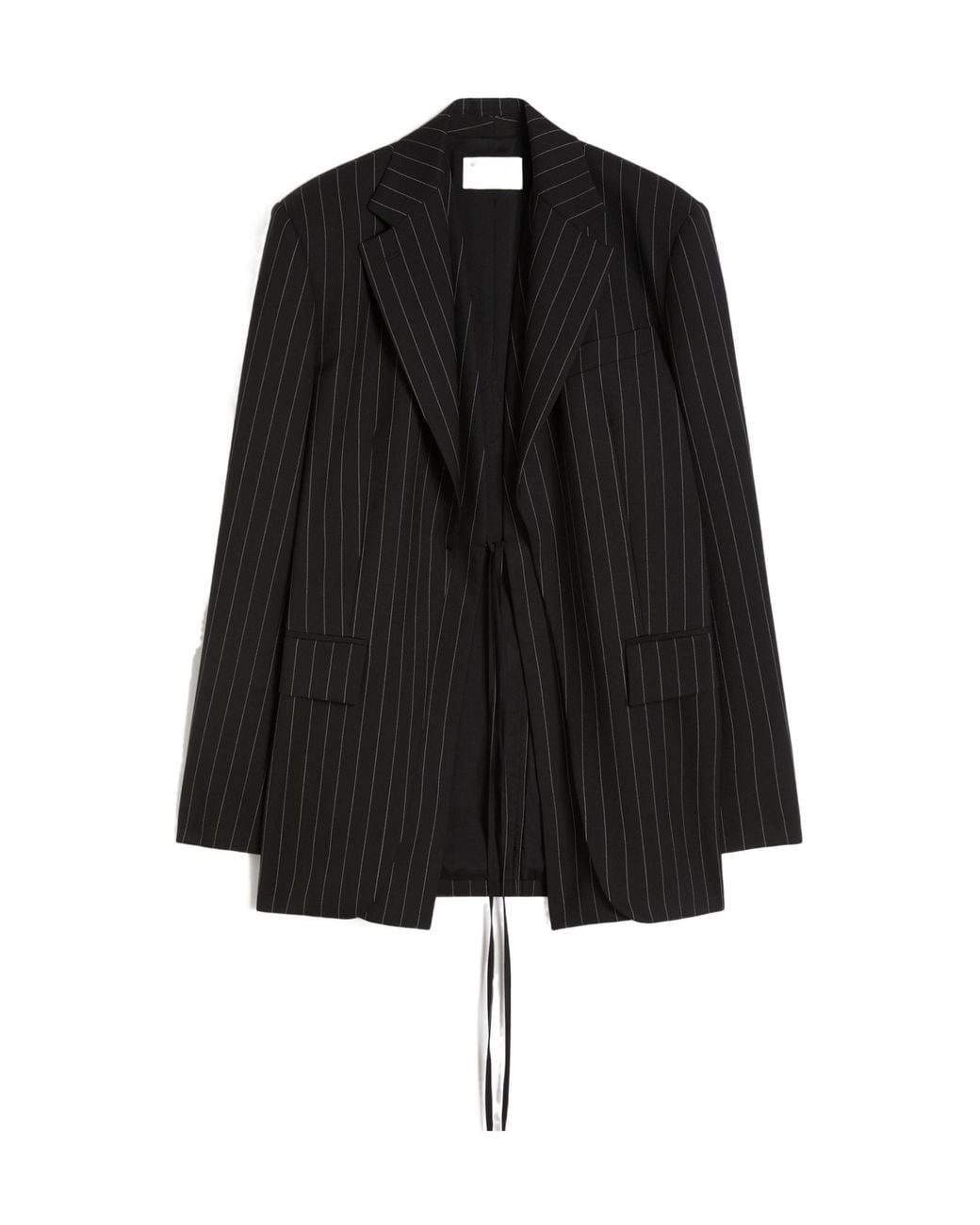 Sportmax Black Spxdivina Pinstriped Tailored Blazer