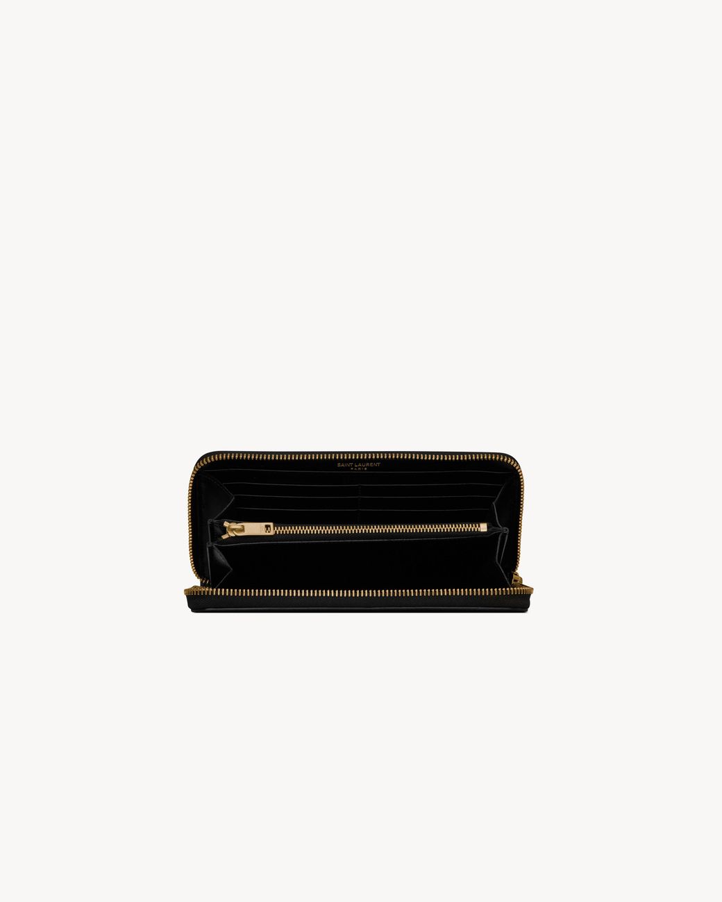 Saint Laurent Black Zip-Around Wallet for men