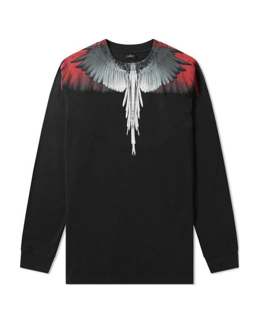 Marcelo Burlon Black Printed Long-Sleeved T-Shirt for men
