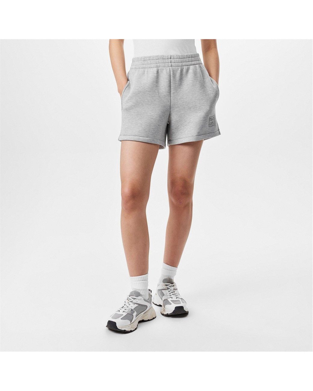 Anine Bing Gray Elastic Waist Shorts