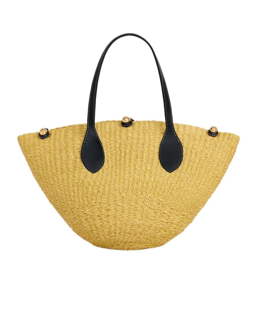 Céline Metallic Small Triomphe Beads Basket