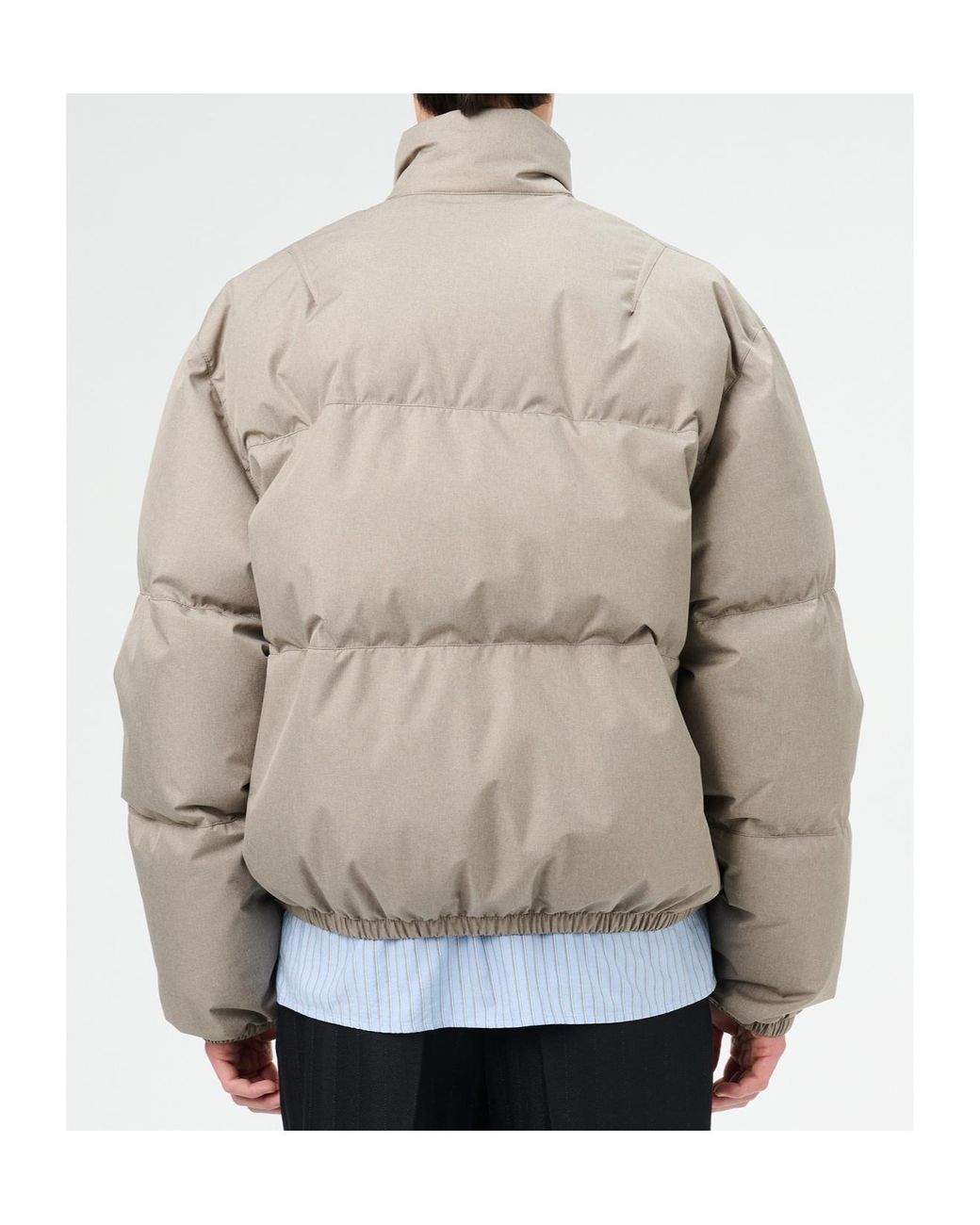 Our Legacy Brown Inhale Press-Stud Puffer Jacket for men