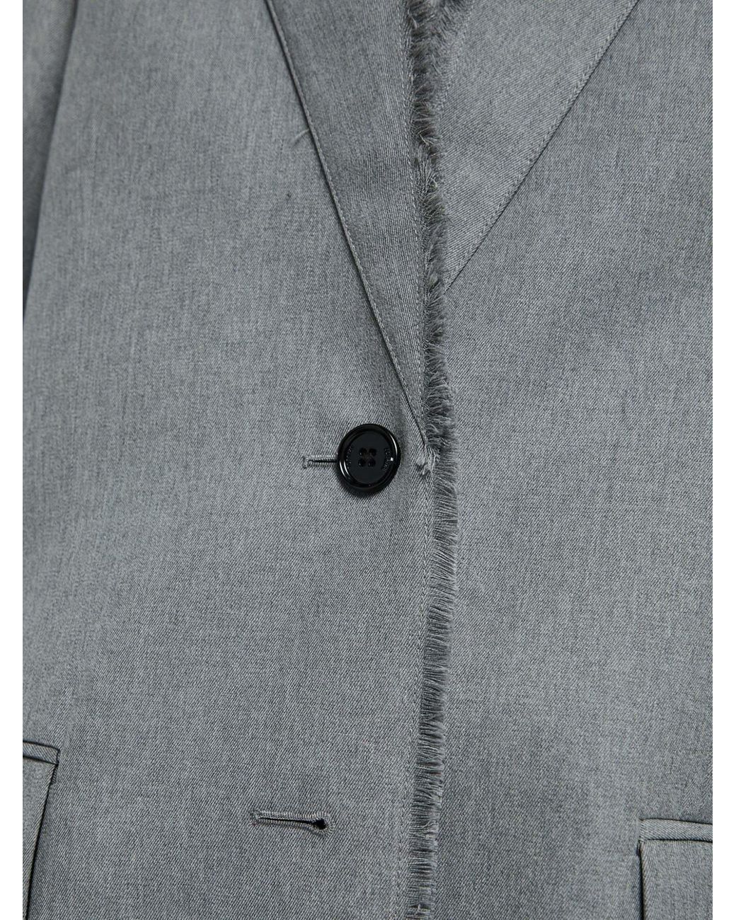 Totême Gray Totême Single-Breasted Long Sleeved Blazer