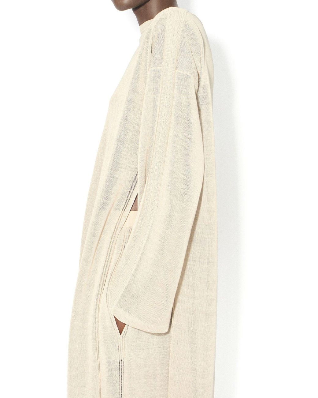 Alaïa White Alaïa Knitted Kaftan Dress