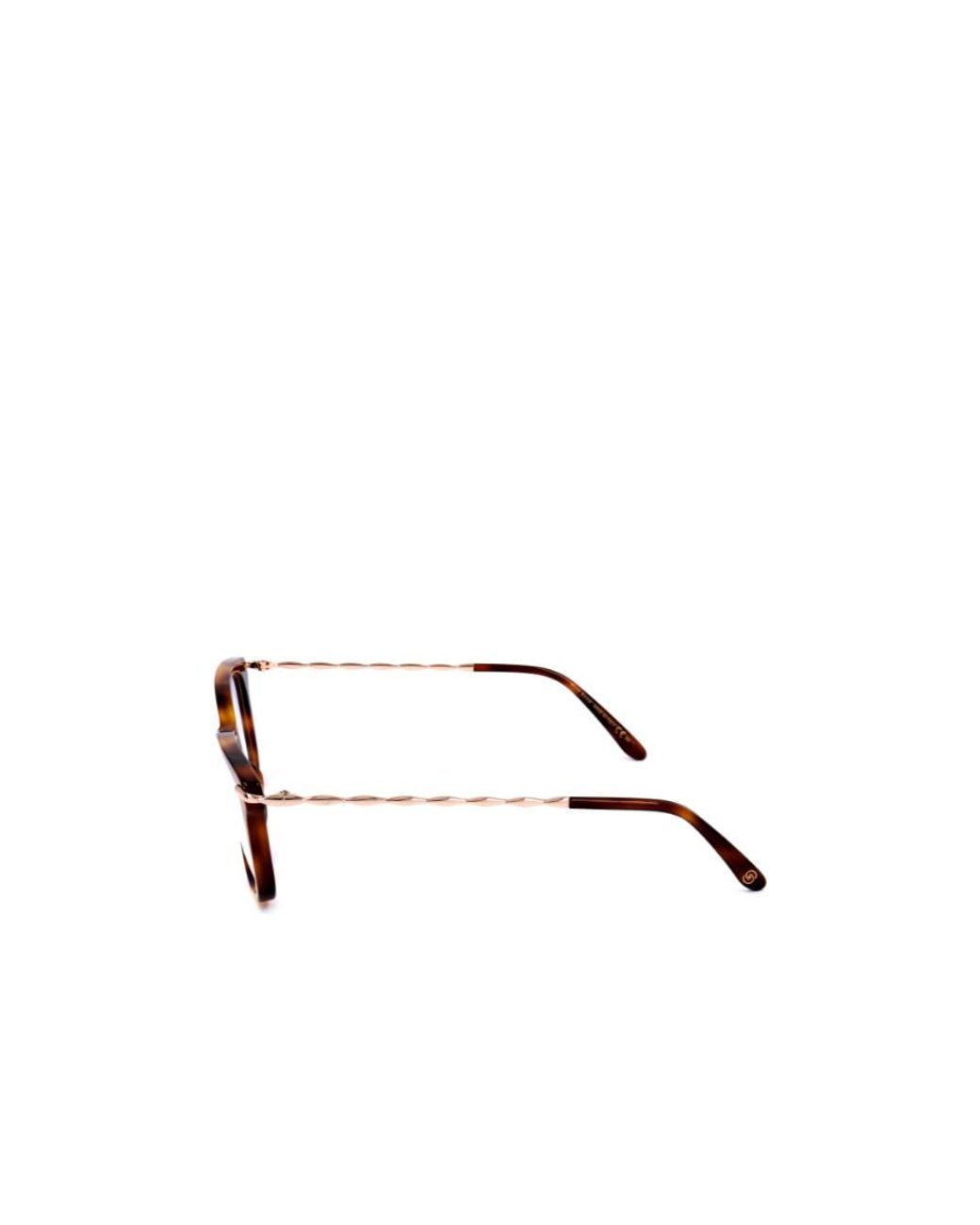 Elie Saab White Rectangular Frame Glasses
