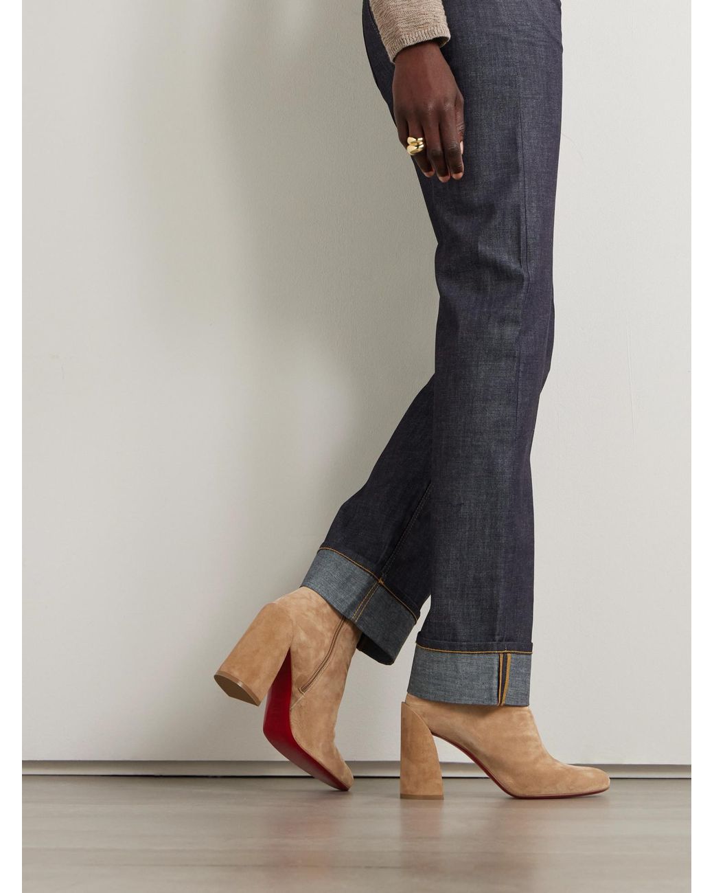 Christian Louboutin Brown Suede Ankle Boots