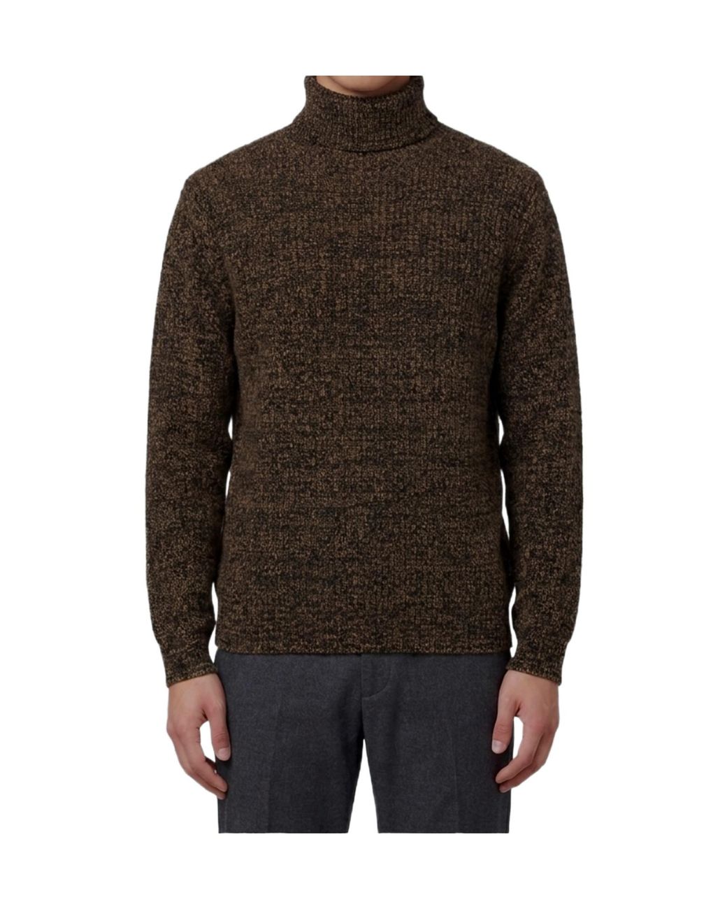 Lemaire Brown Mélange Turtleneck Knitted Jumper for men