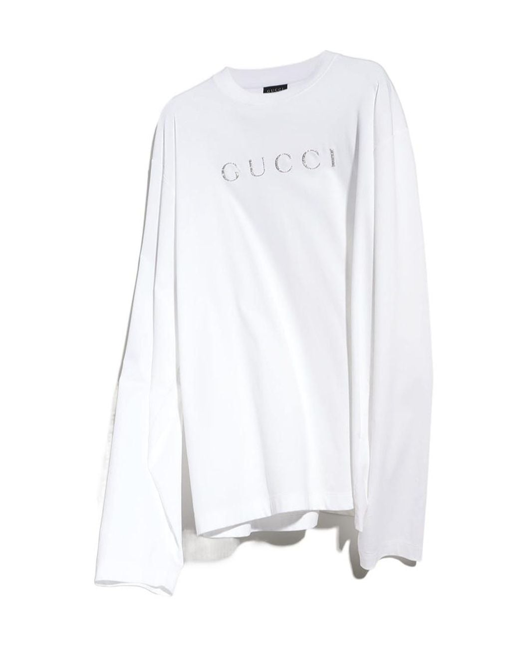 Gucci White Printed Jersey T-Shirt