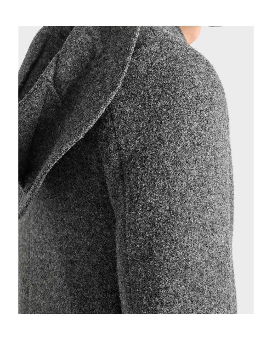 Prada Gray Single-Breasted Wool Coat for men