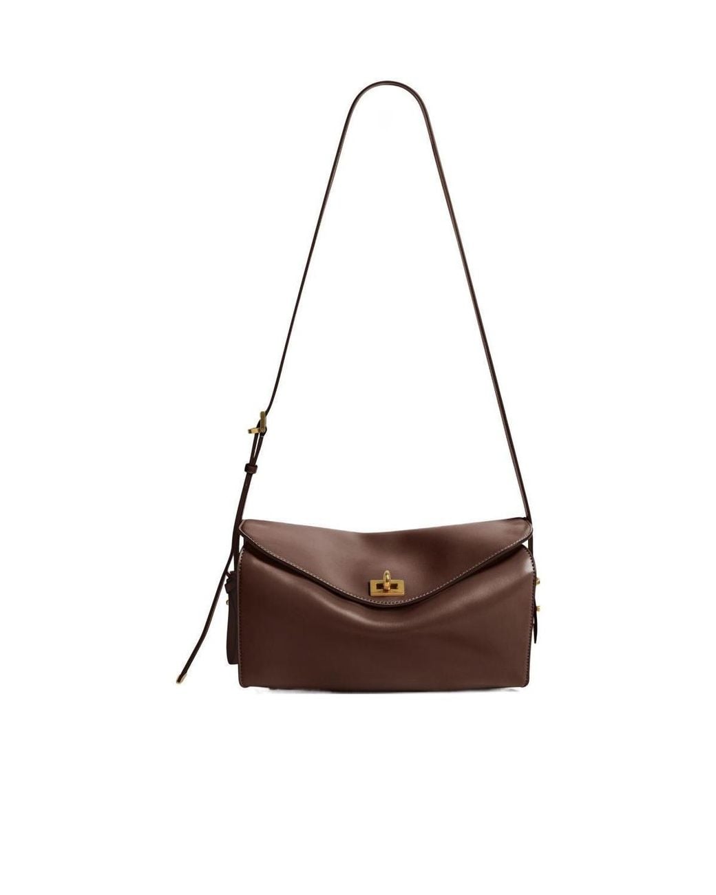 Balenciaga Brown Le 7 Medium Shoulder Bag