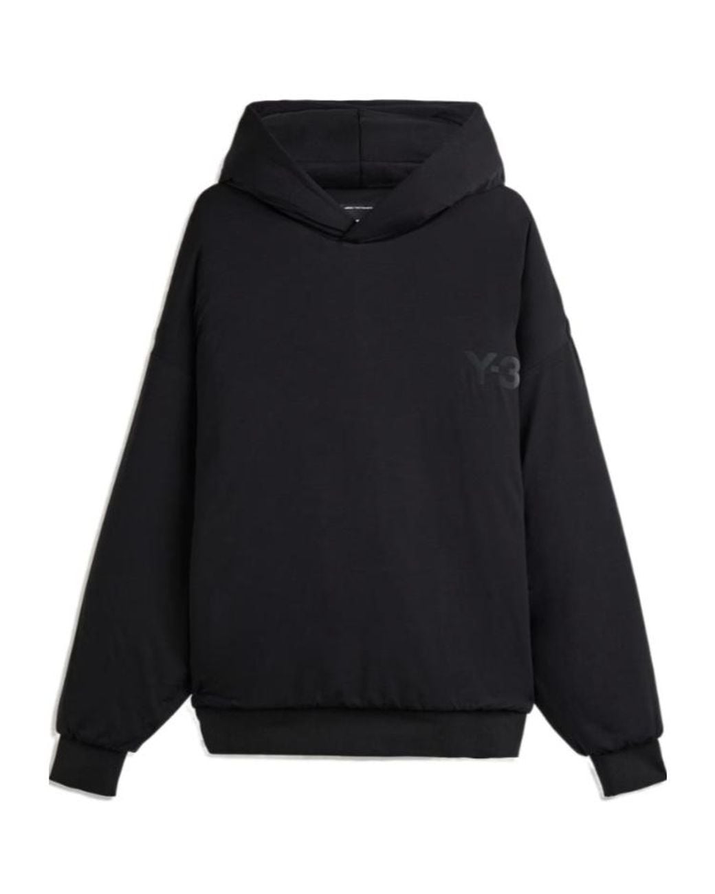 Y-3 Black Padded Hoodie for men