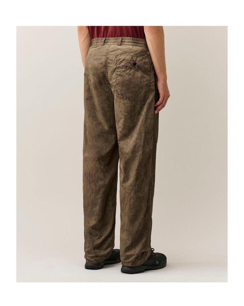 C P Company Natural Flatt Nylon Loose Lens Cargo Pants for men