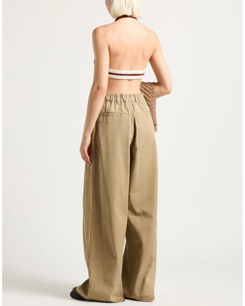 Maison Margiela Natural Loose-Fitting Trousers