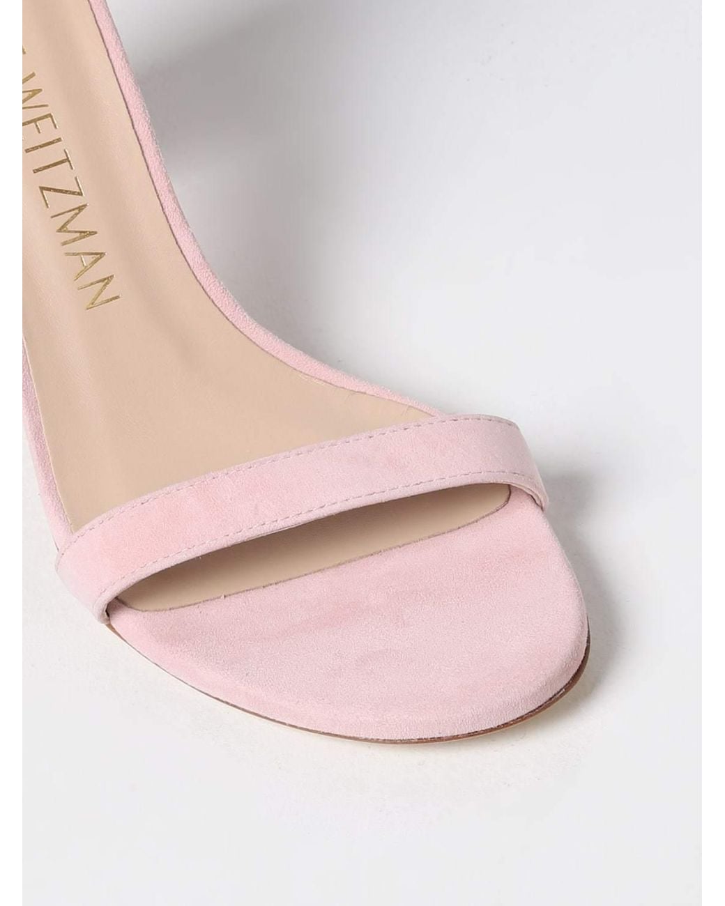 Stuart Weitzman Pink Open-Toed High-Heeled Sandals