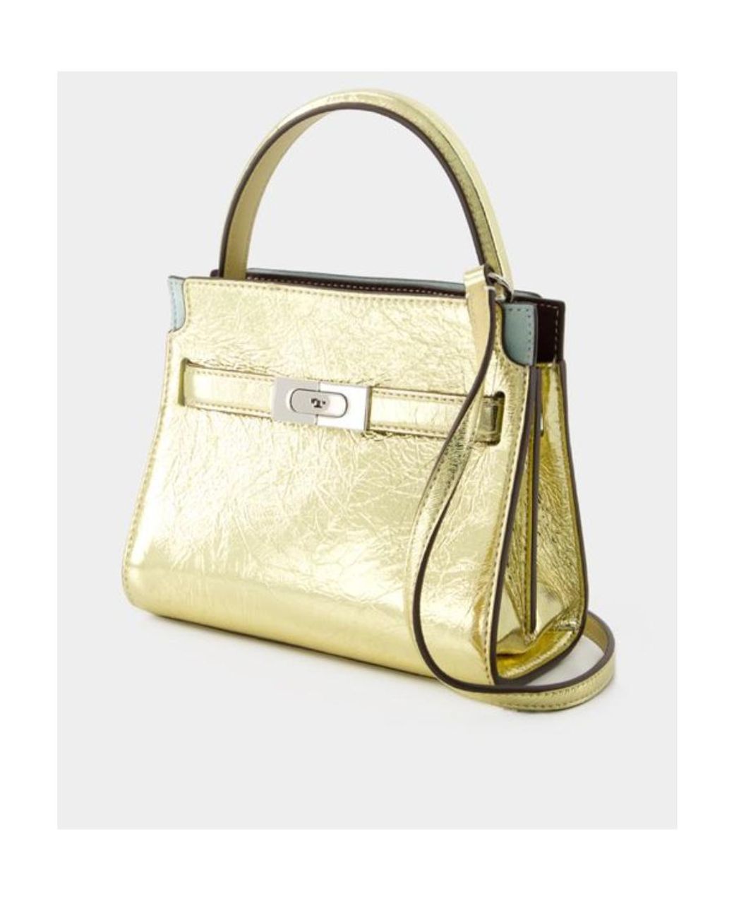 Tory Burch Metallic Small Lee Radziwill Tote Bag
