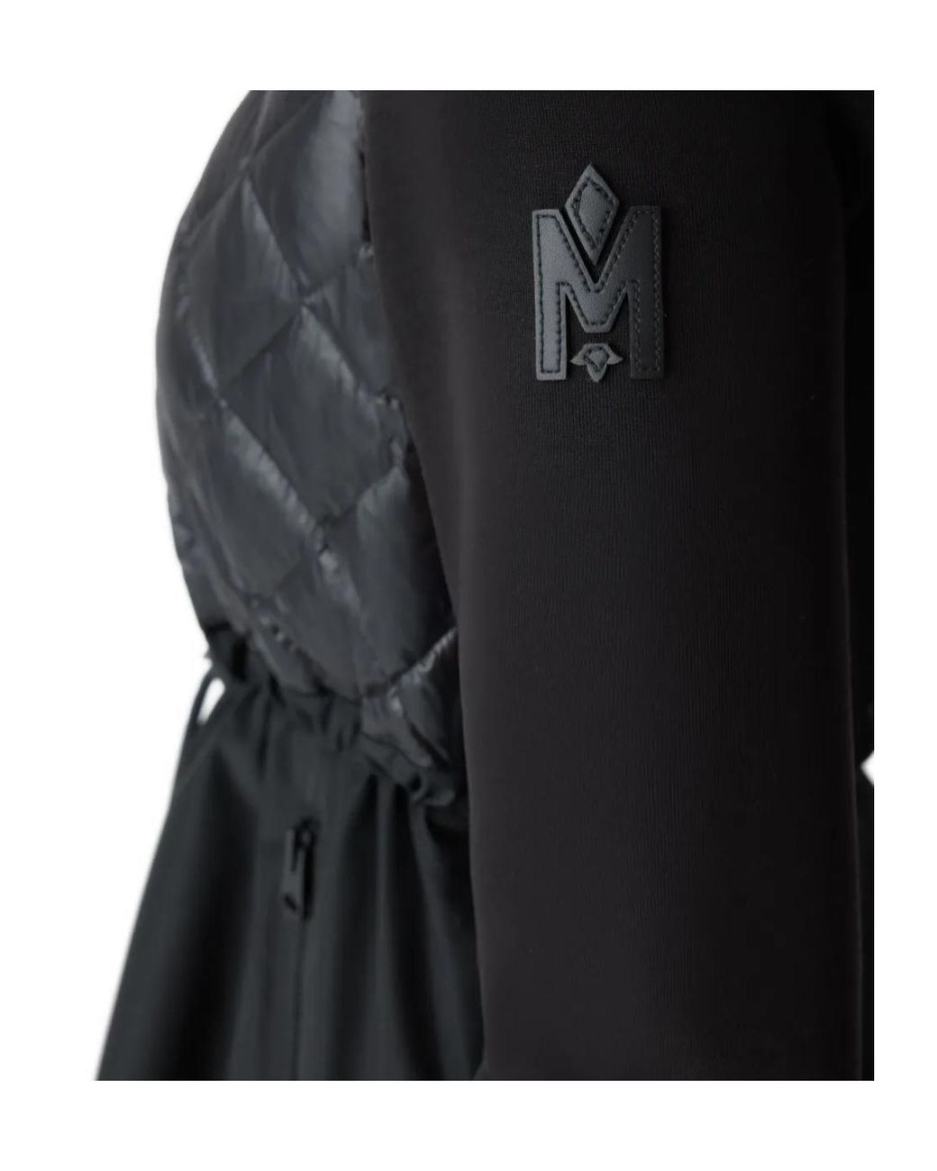 Mackage Black Adita Quilted Drawstring Hybrid Jacket