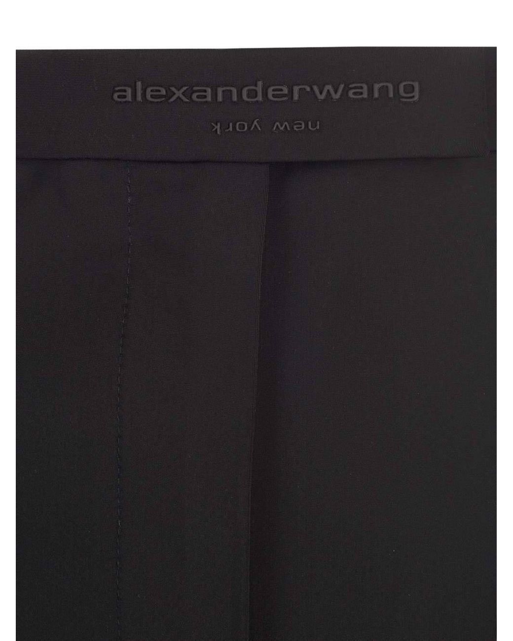 Alexander Wang Black Logo-Embroidered Pencil Skirt
